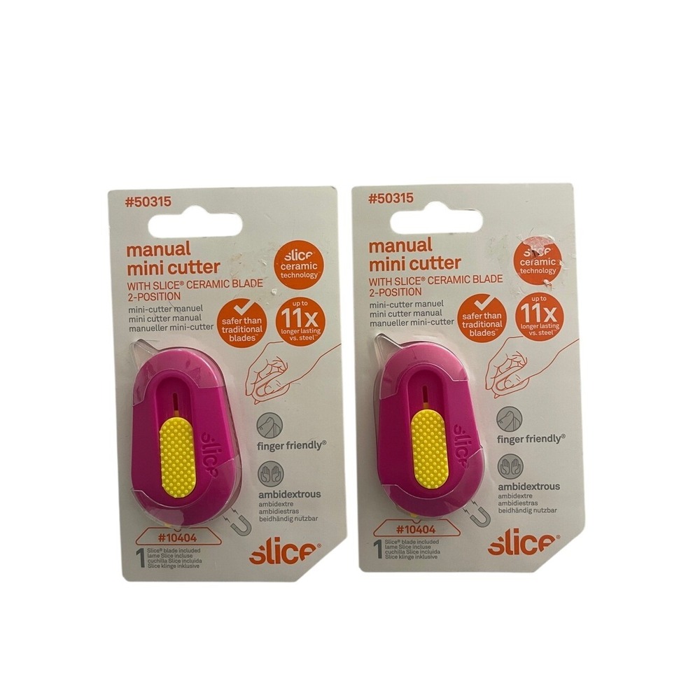 Slice Manual Mini Cutter - Pink (Set of 2) NEW
